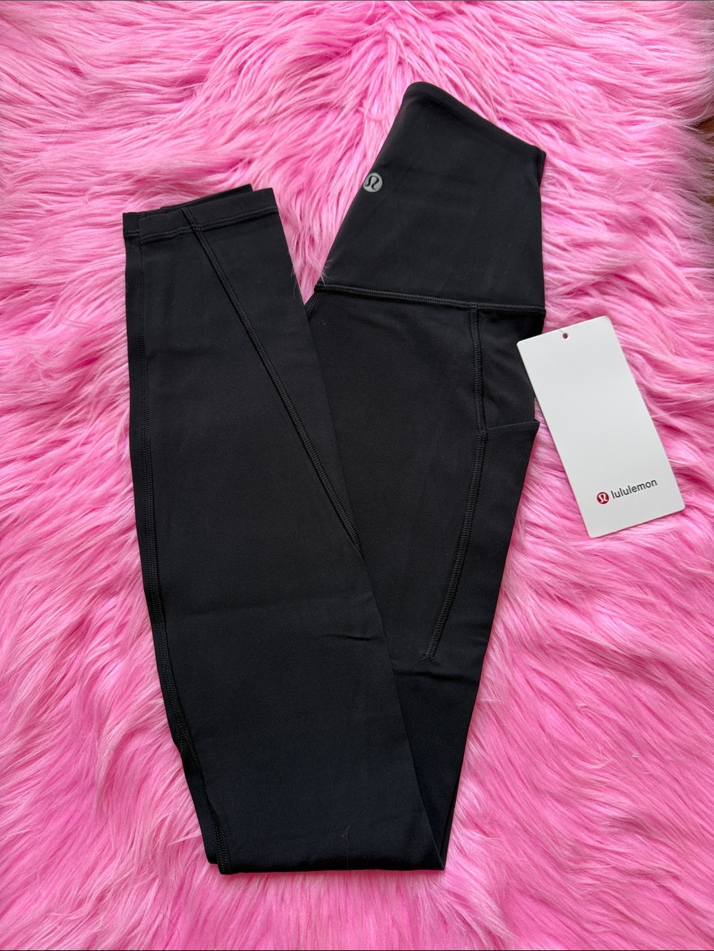 Lululemon size 0 align 28” pockets black NWT